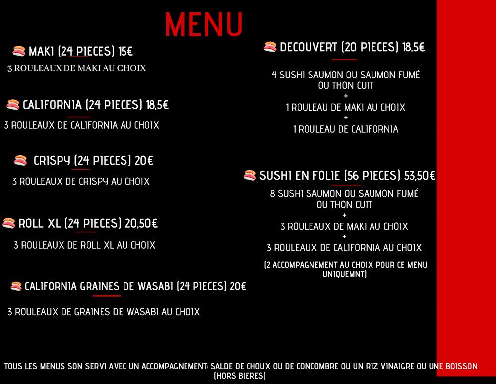 Sushi en folie Aix les bain/Mery - Menu Image 3