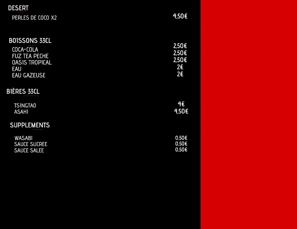 Sushi en folie Aix les bain/Mery - Menu Image 4